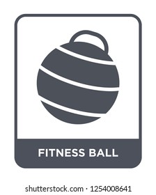 fitness ball icon vector on white background, fitness ball trendy filled icons from Gym and fitness collection, fitness ball simple element illustration