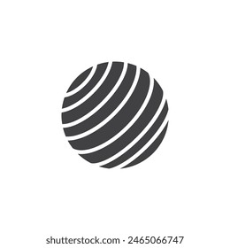 Fitness ball vector icon. filled flat sign for mobile concept and web design. Exercise Ball glyph icon. Symbol, logo illustration. Vector graphics