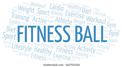 Fitness Ball word cloud. Wordcloud made with text only.