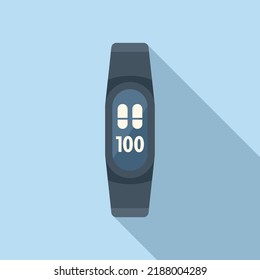 Fitness Band Icon Flat Vector. Physical Sport. Active Body