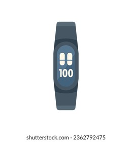 Fitness band icon flat vector. Physical sport. Active body isolated