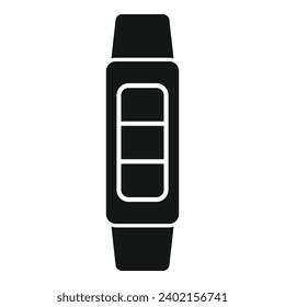 Fitness band icon simple vector. Security data sport. Device app glass