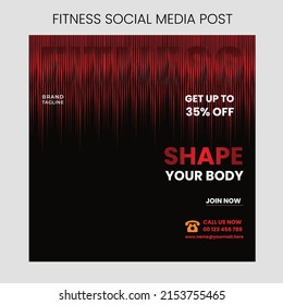 Fitness Banner Template Social Media Post