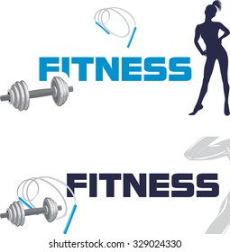 Fitness. Banners for design. Vector