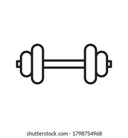 Fitness barbell sign icon vector illustration on white background