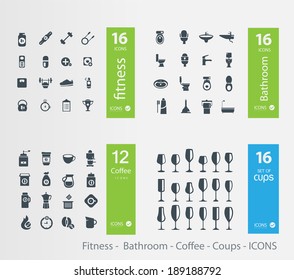 Fitness -  Bathroom - Coffee - Coups - ICONS