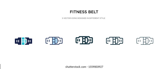 fitness belt icon in different style vector illustration. two colored and black fitness belt vector icons designed in filled, outline, line and stroke style can be used for web, mobile, ui