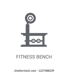 Fitness bench icon. Trendy Fitness bench logo concept on white background from Gym and Fitness collection. Suitable for use on web apps, mobile apps and print media.