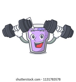Fitness berry smoothie character cartoon