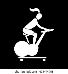 fitness bike icon