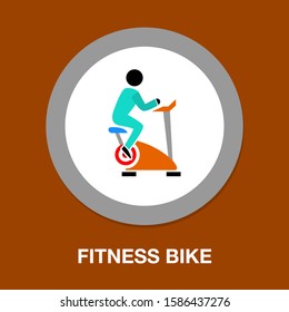 fitness bike icon. flat illustration of fitness bike vector icon for web