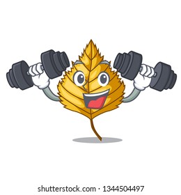 Fitness birch leaf in the mascot shape