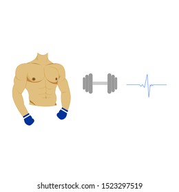 Fitness body builder vector template