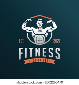 Fitness and Bodybuilding Logo design inspiration Vector, gym logo template