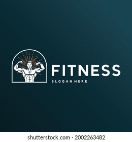 Fitness and Bodybuilding Logo design inspiration Vector, gym logo template