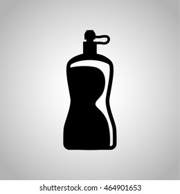 Fitness bottle icon on the background
