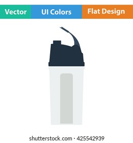 Fitness bottle icon. Vector illustration.