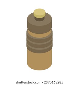 Botella de fitness isométrica en vector ilustrado