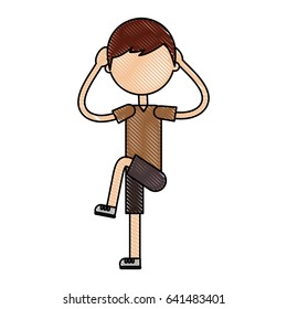 fitness boy exercising