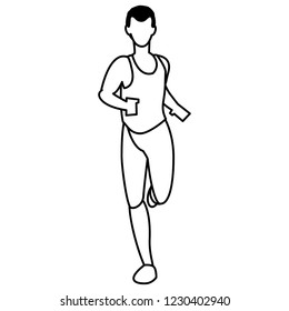 Fitness boy running design