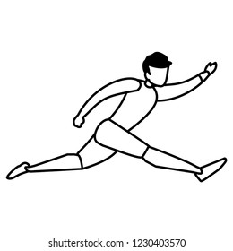 Fitness boy running design