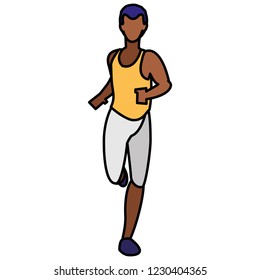 Fitness boy running design