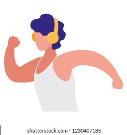 Fitness boy running design