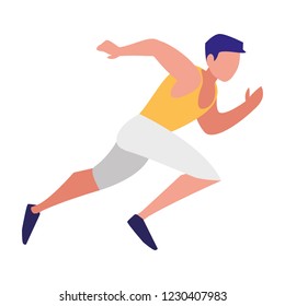 Fitness boy running design