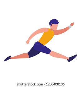 Fitness boy running design