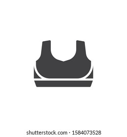 Fitness bra vector icon. filled flat sign for mobile concept and web design. Women's sports bra glyph icon. Symbol, logo illustration. Vector graphics