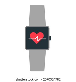 fitness bracelet flat clipart vector illustration