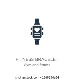 Fitness bracelet icon vector. Trendy flat fitness bracelet icon from gym and fitness collection isolated on white background. Vector illustration can be used for web and mobile graphic design, logo, 