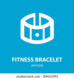 Fitness bracelet. Isolated icon. Line vector icon for websites and apps mobile minimalistic flat design. Modern trend concept design style illustration symbol