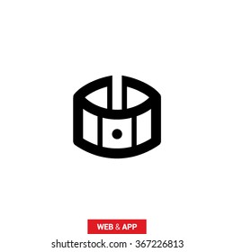 Fitness bracelet isolated line vector icon for websites and apps mobile minimalistic flat design