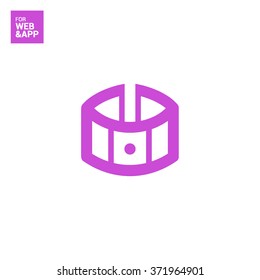 Fitness bracelet isolated line vector icon for websites and apps mobile minimalistic flat design