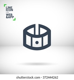 Fitness bracelet isolated line vector icon for websites and apps mobile minimalistic flat design