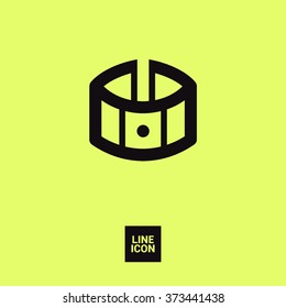 Fitness bracelet isolated line vector icon for websites and apps mobile minimalistic flat design
