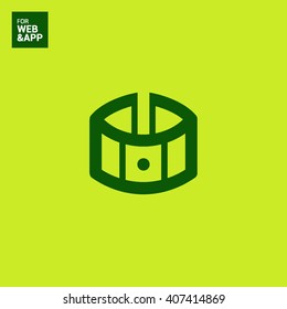 Fitness bracelet isolated line vector icon for websites and apps mobile minimalistic flat design