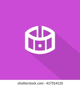 Fitness bracelet isolated line vector icon for websites and apps mobile minimalistic flat design