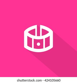 Fitness bracelet isolated line vector icon for websites and apps mobile minimalistic flat design