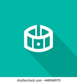 Fitness bracelet isolated line vector icon for websites and apps mobile minimalistic flat design