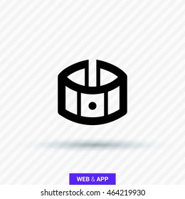 Fitness bracelet isolated line vector icon for websites and apps mobile minimalistic flat design