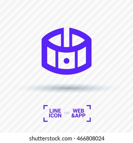 Fitness bracelet isolated line vector icon for websites and apps mobile minimalistic flat design