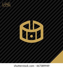 Fitness bracelet isolated line vector icon for websites and apps mobile minimalistic flat design