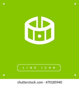 Fitness bracelet isolated line vector icon for websites and apps mobile minimalistic flat design