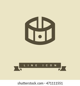 Fitness bracelet isolated line vector icon for websites and apps mobile minimalistic flat design