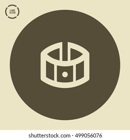 Fitness bracelet isolated line vector icon for websites and apps mobile minimalistic flat design