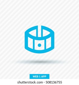 Fitness bracelet isolated line vector icon for websites and apps mobile minimalistic flat design