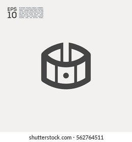 Fitness bracelet isolated line vector icon for websites and apps mobile minimalistic flat design
