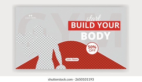 Fitness construir o seu modelo de design de miniatura do corpo